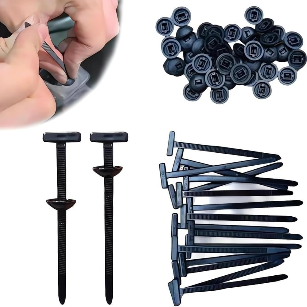 100PCS Reusable Nylon Cable Tie Buckles