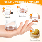 Transparent Chair Leg Floor Protector