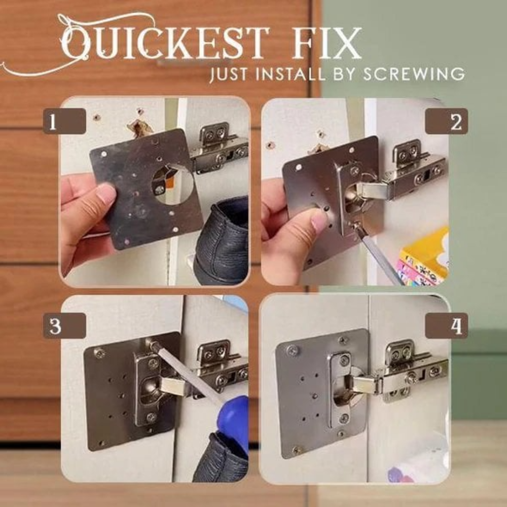 Hinge Repair Kit, Upgraded Cabinet Hinge Repair Plate Kit