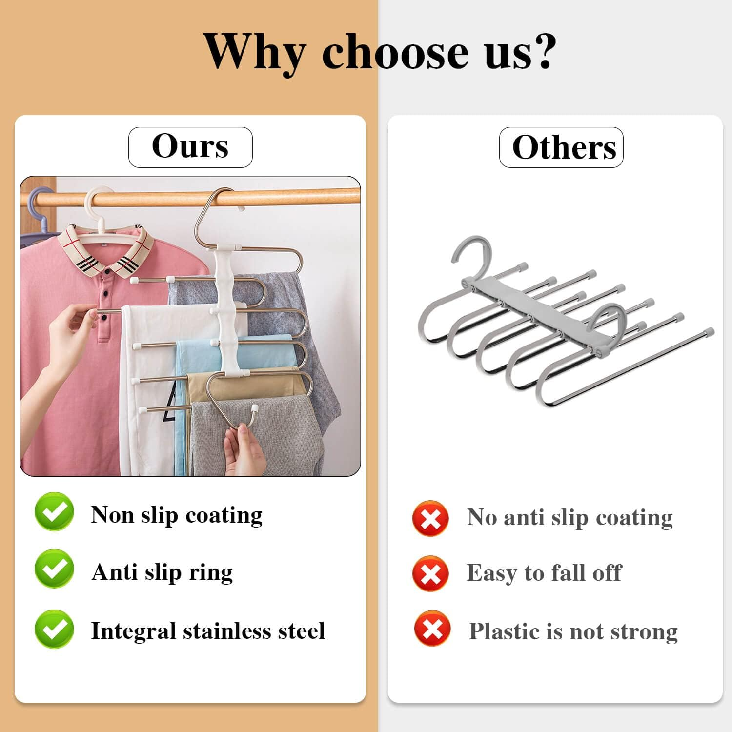 Multi-Functional Pants Rack, Clothes Pants Hangers