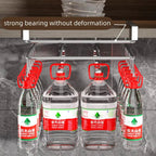 Stainless Steel Hanging Kitchen Storage Rack with Hooks