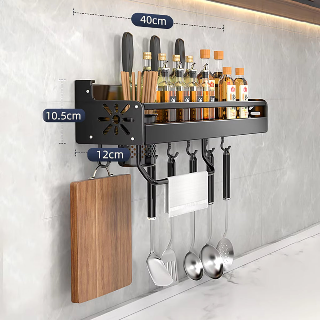 Metal Kitchen Shelf No-Drill Drain Rack