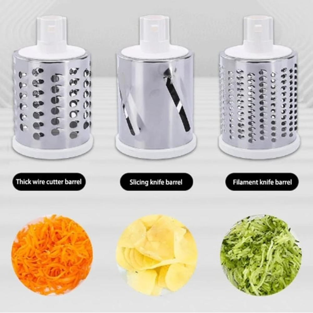 Multifunctional Vegetable Cutter & Mandolin Slicer with Drum Blades