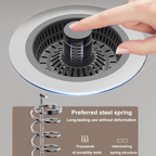 3-in-1 Kitchen Sink Drain Strainer & Stopper