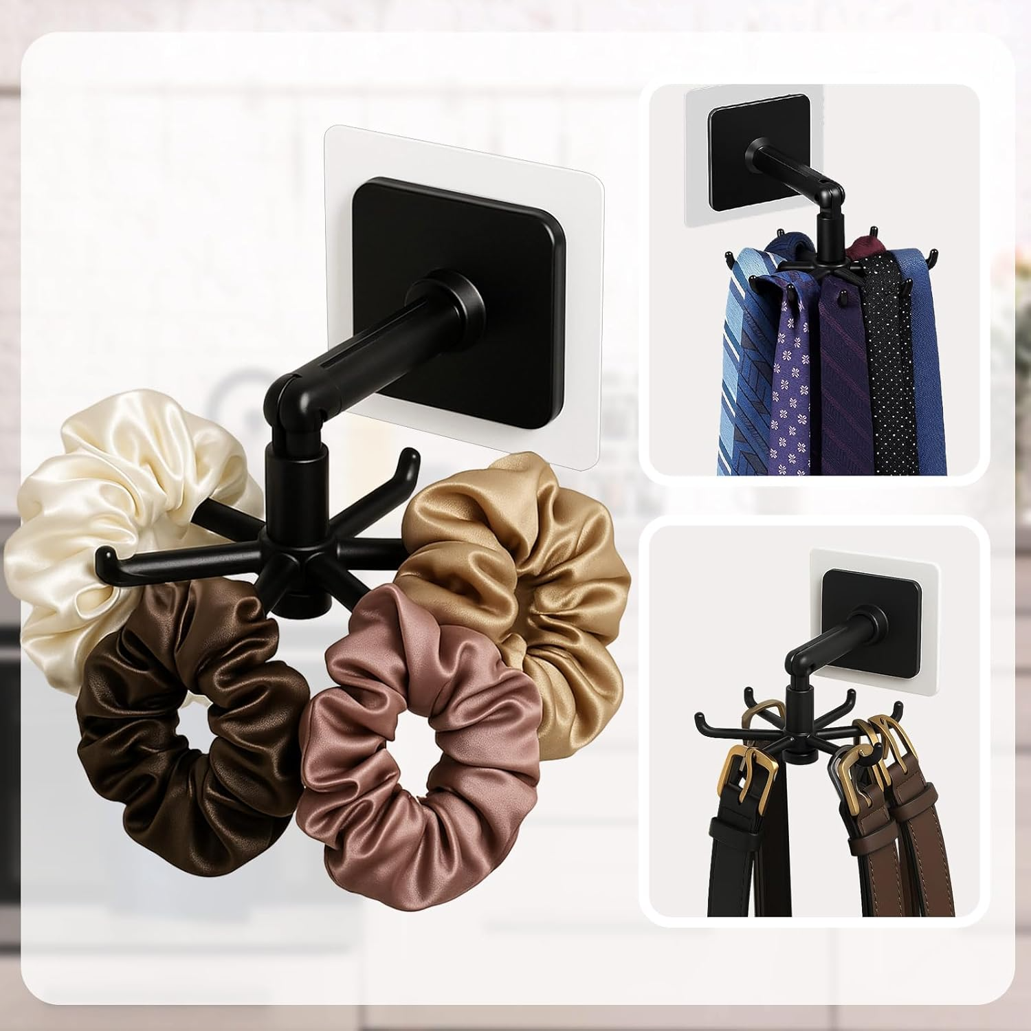 4PCS 360° Rotating Folding Hooks