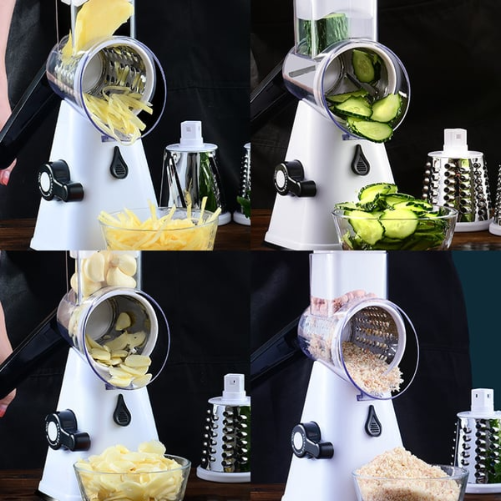 Multifunctional Vegetable Cutter & Mandolin Slicer with Drum Blades