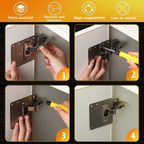 Hinge Repair Kit, Upgraded Cabinet Hinge Repair Plate Kit
