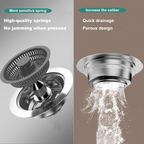 3-in-1 Kitchen Sink Drain Strainer & Stopper