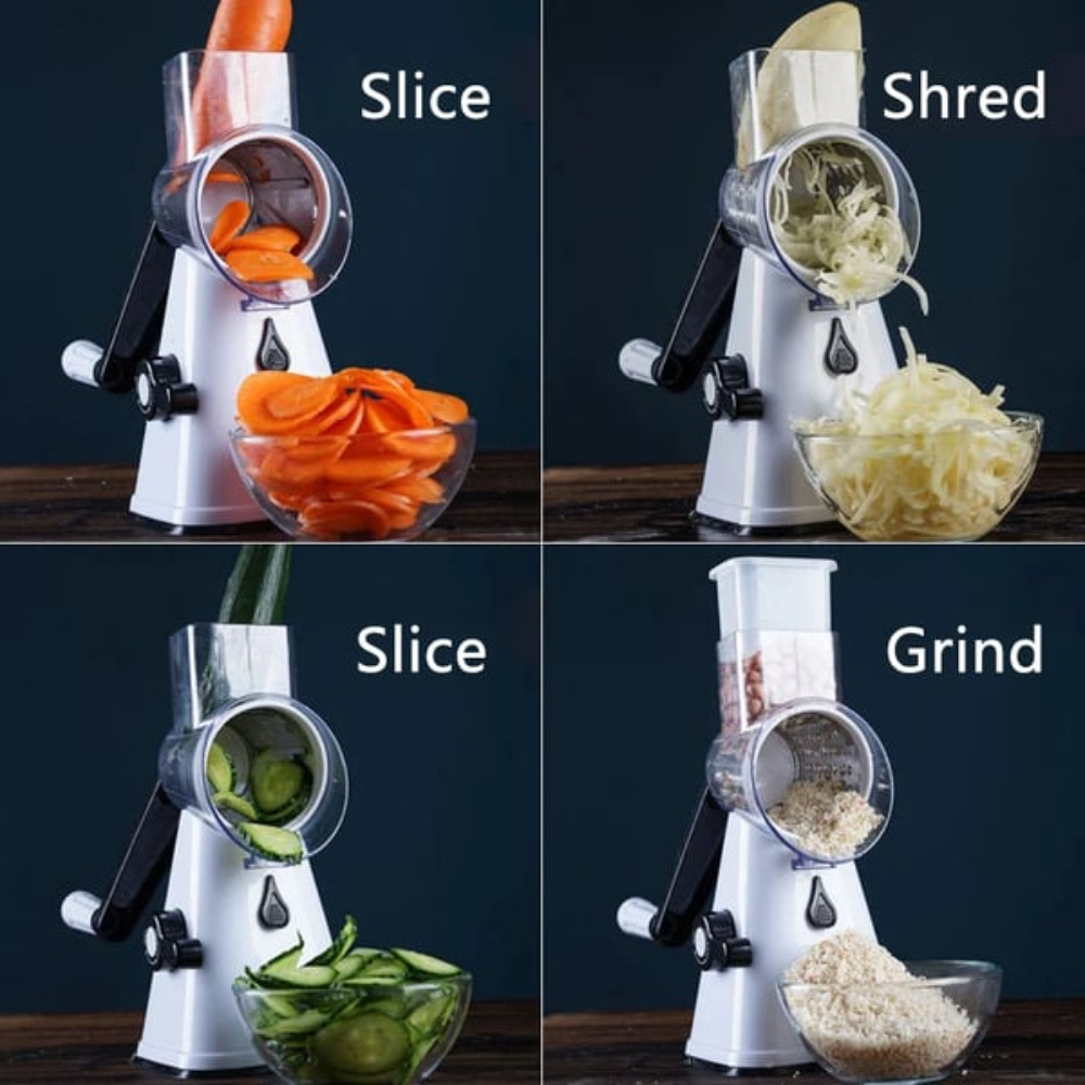 Multifunctional Vegetable Cutter & Mandolin Slicer with Drum Blades