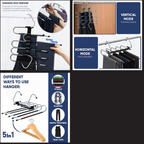 Space Saving 6 Tier Pant Hangers, Magic Pants Hangers Space Saving