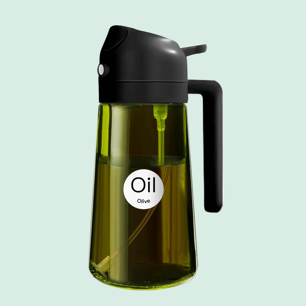 2-in-1 Olive Oil Sprayer & Dispenser Bottle