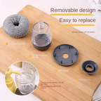 Kitchen Soap Dispensing Palm Brush, Kitchen Scrubber, Add Liquid Multifunctional Dishwashing Brush Kitchen Cleaning Tool