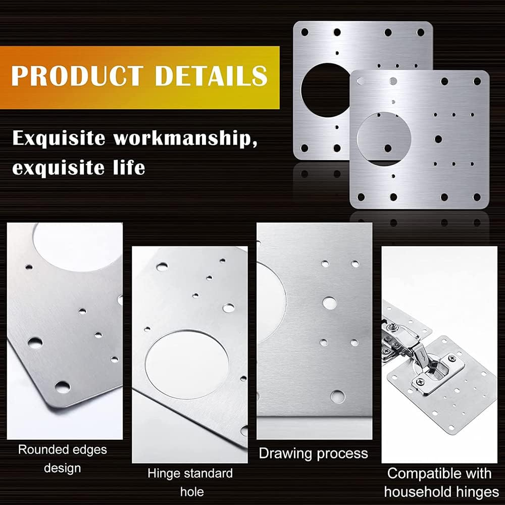 Hinge Repair Kit, Upgraded Cabinet Hinge Repair Plate Kit