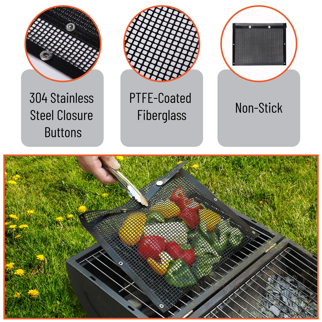 Reusable Non-Stick BBQ Mesh Grilling Bags