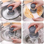 Kitchen Soap Dispensing Palm Brush, Kitchen Scrubber, Add Liquid Multifunctional Dishwashing Brush Kitchen Cleaning Tool