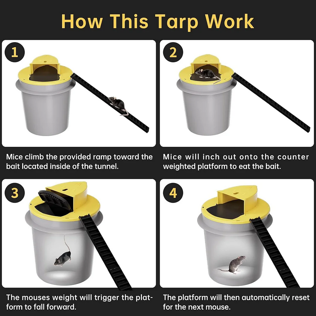 Bucket Lid Mouse Trap, Mouse Rat Trap Bucket