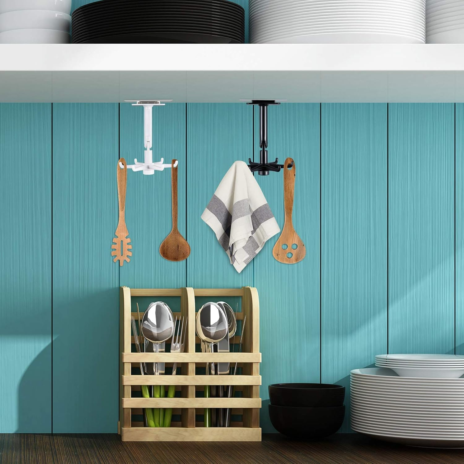 4PCS 360° Rotating Folding Hooks