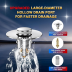 2-Pack Bathroom Sink Stopper & Hair Catcher