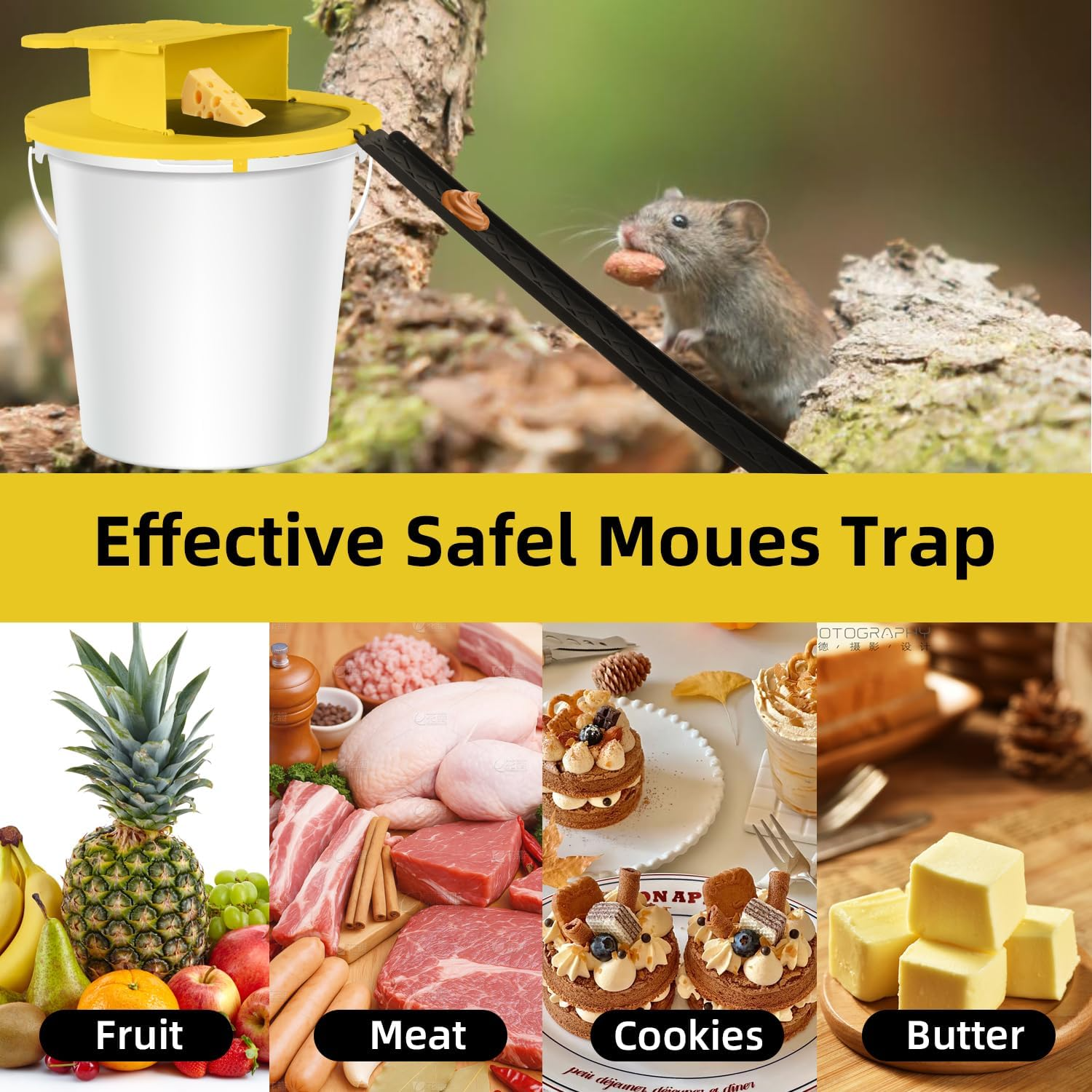 Bucket Lid Mouse Trap, Mouse Rat Trap Bucket