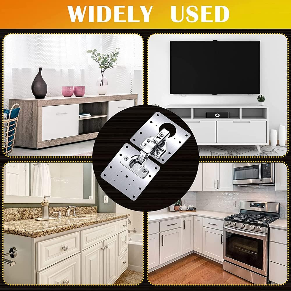 Hinge Repair Kit, Upgraded Cabinet Hinge Repair Plate Kit