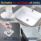 2-Pack Bathroom Sink Stopper & Hair Catcher