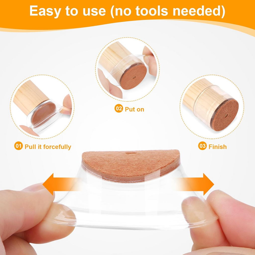 Transparent Chair Leg Floor Protector