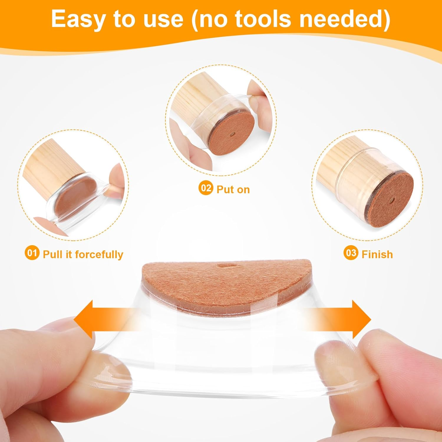 Transparent Chair Leg Floor Protector