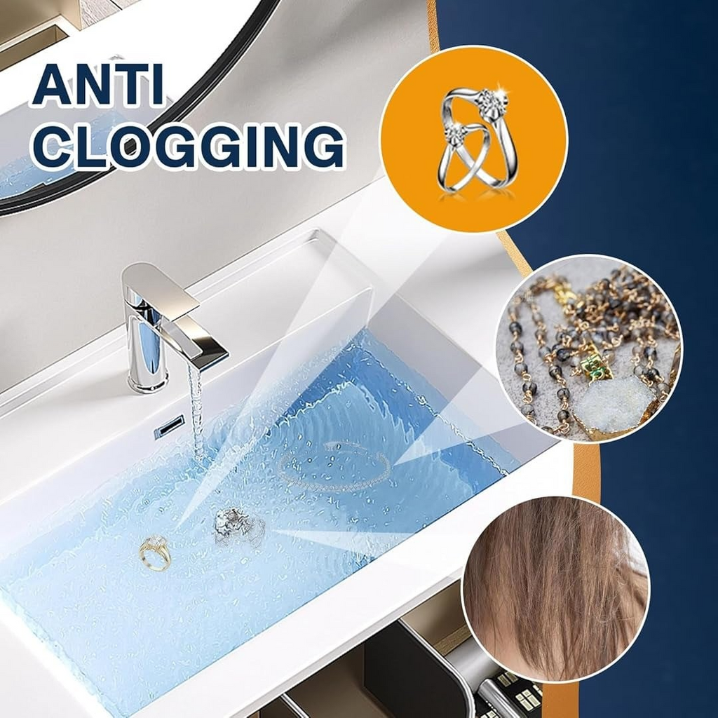 2-Pack Bathroom Sink Stopper & Hair Catcher