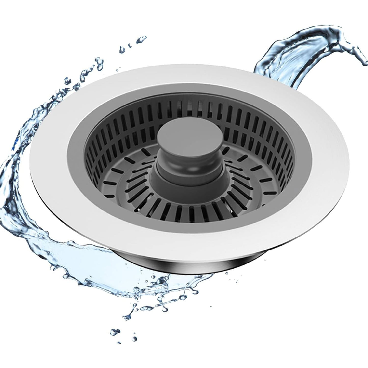 3-in-1 Kitchen Sink Drain Strainer & Stopper