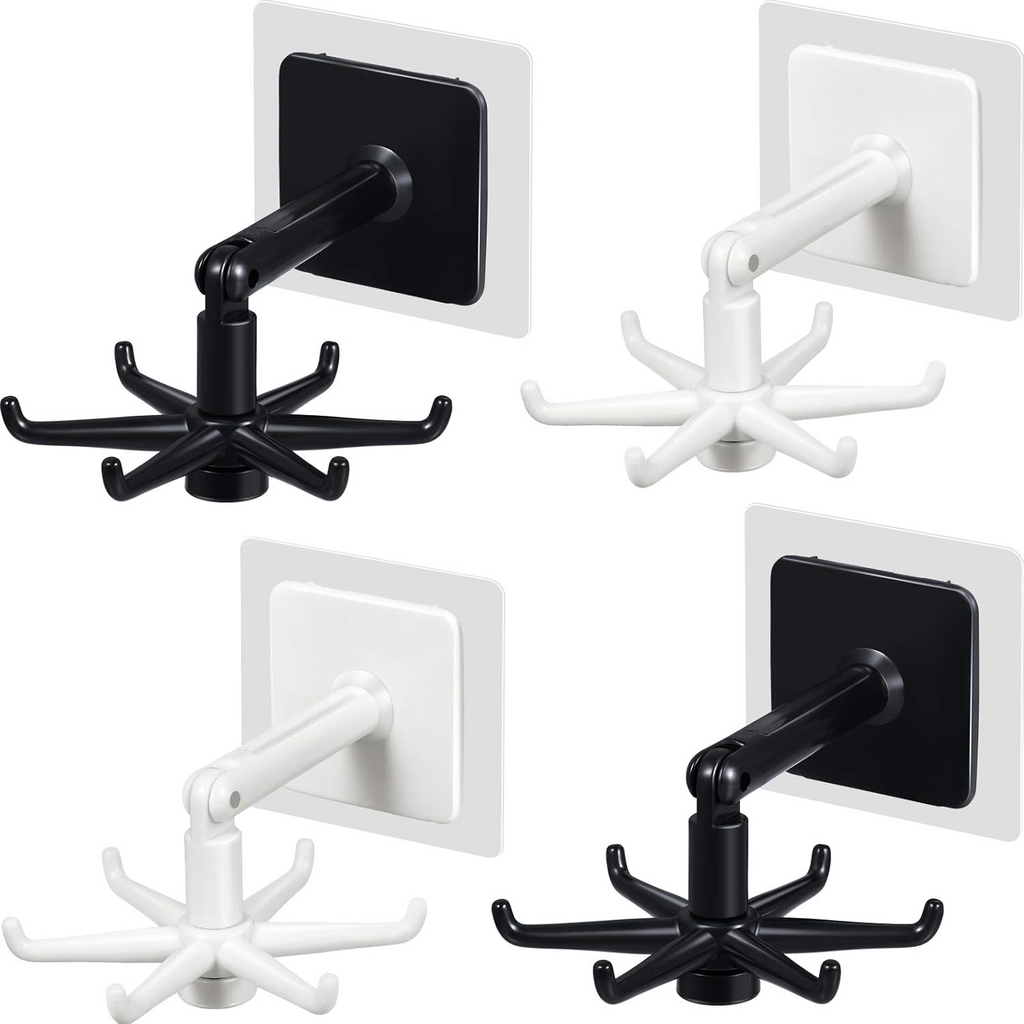 4PCS 360° Rotating Folding Hooks