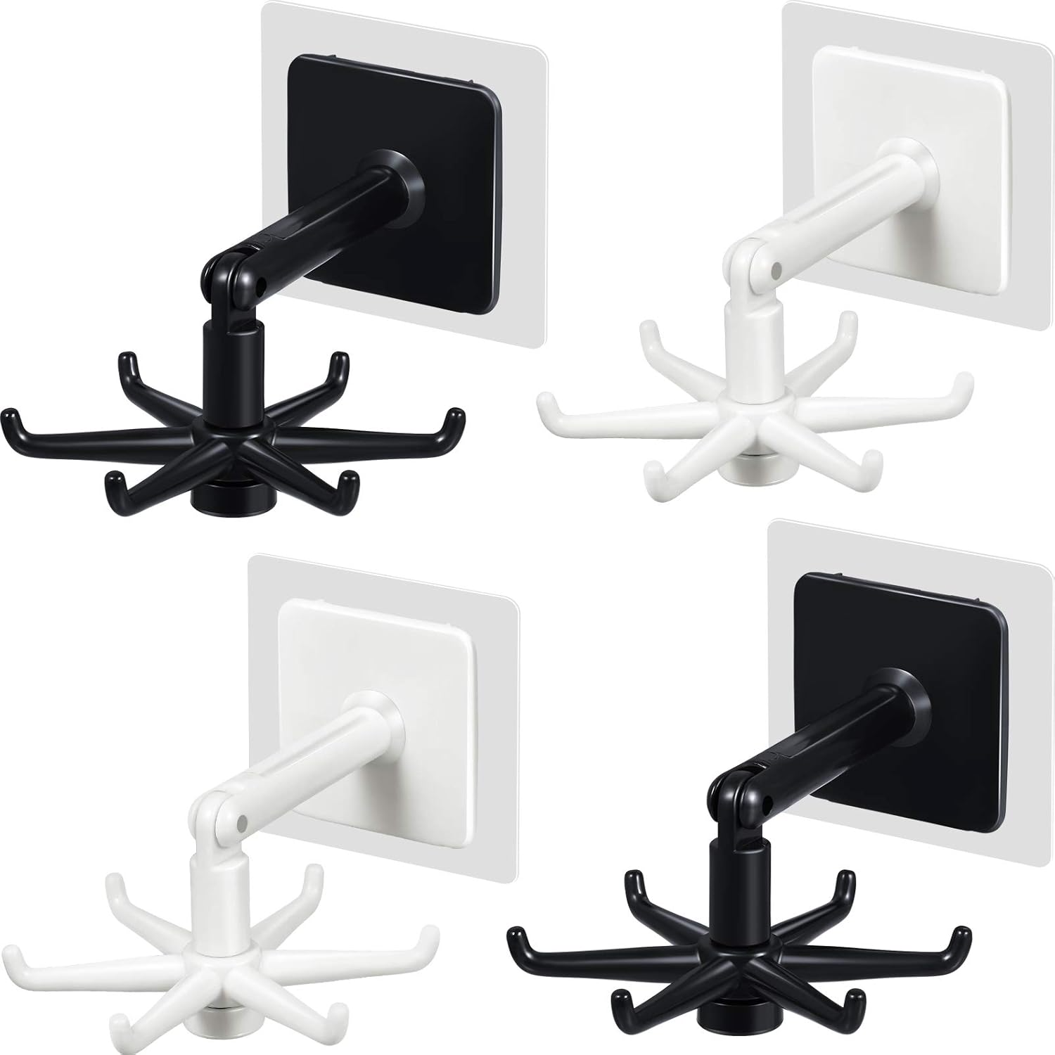 4PCS 360° Rotating Folding Hooks
