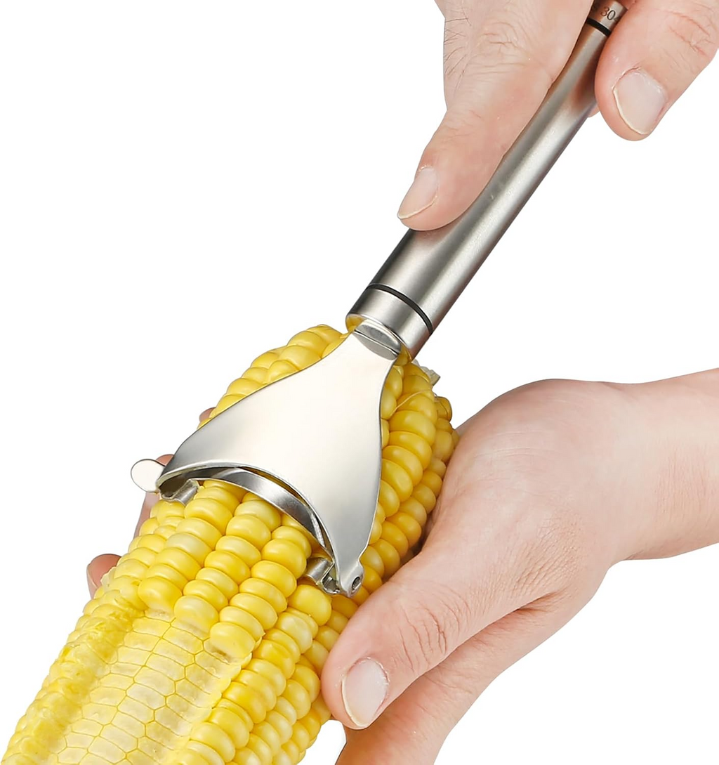 Corn Peeler Stainless Steel, Corn Stripper and Corn Holder Tool, Corn Planer Cutter Thresher Scraper