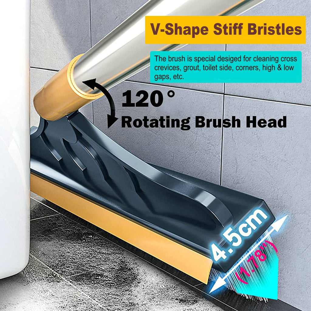 Rotating Floor Scrub Brush Long Handle