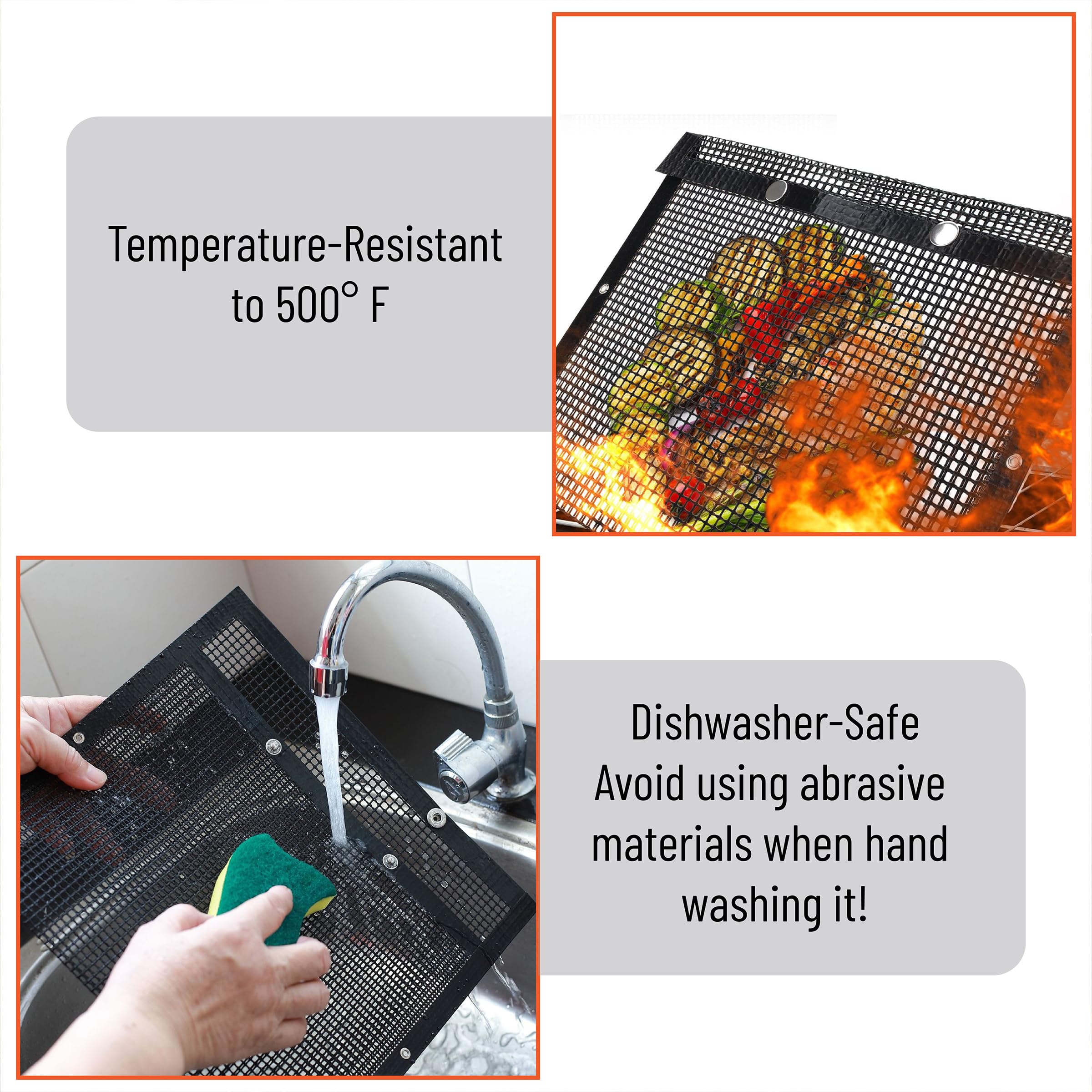 Reusable Non-Stick BBQ Mesh Grilling Bags