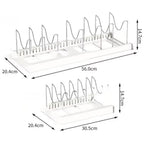 Expandable Pot Organizer Rack for Pots Pans & Lids