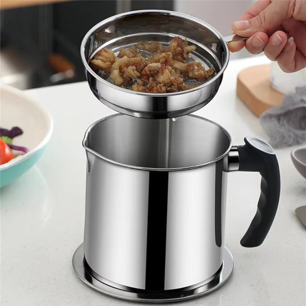 Stainless Steel Cooking Oil Storage Pot 1.3L