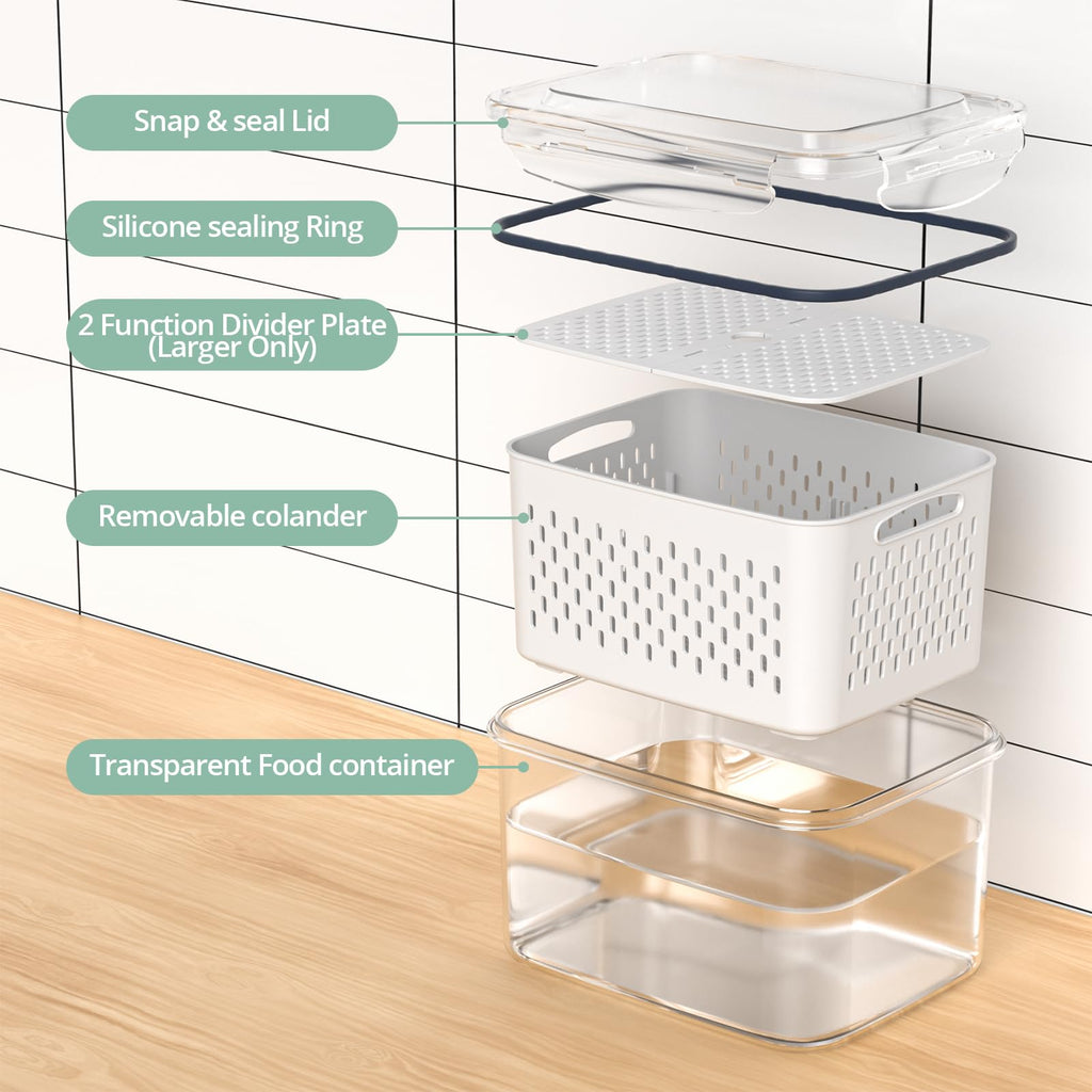8PCS Fruit Storage Containers for Fridge