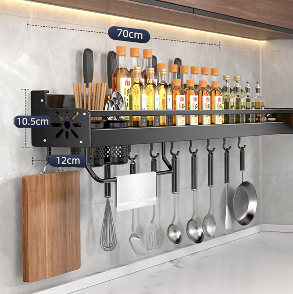 Metal Kitchen Shelf No-Drill Drain Rack