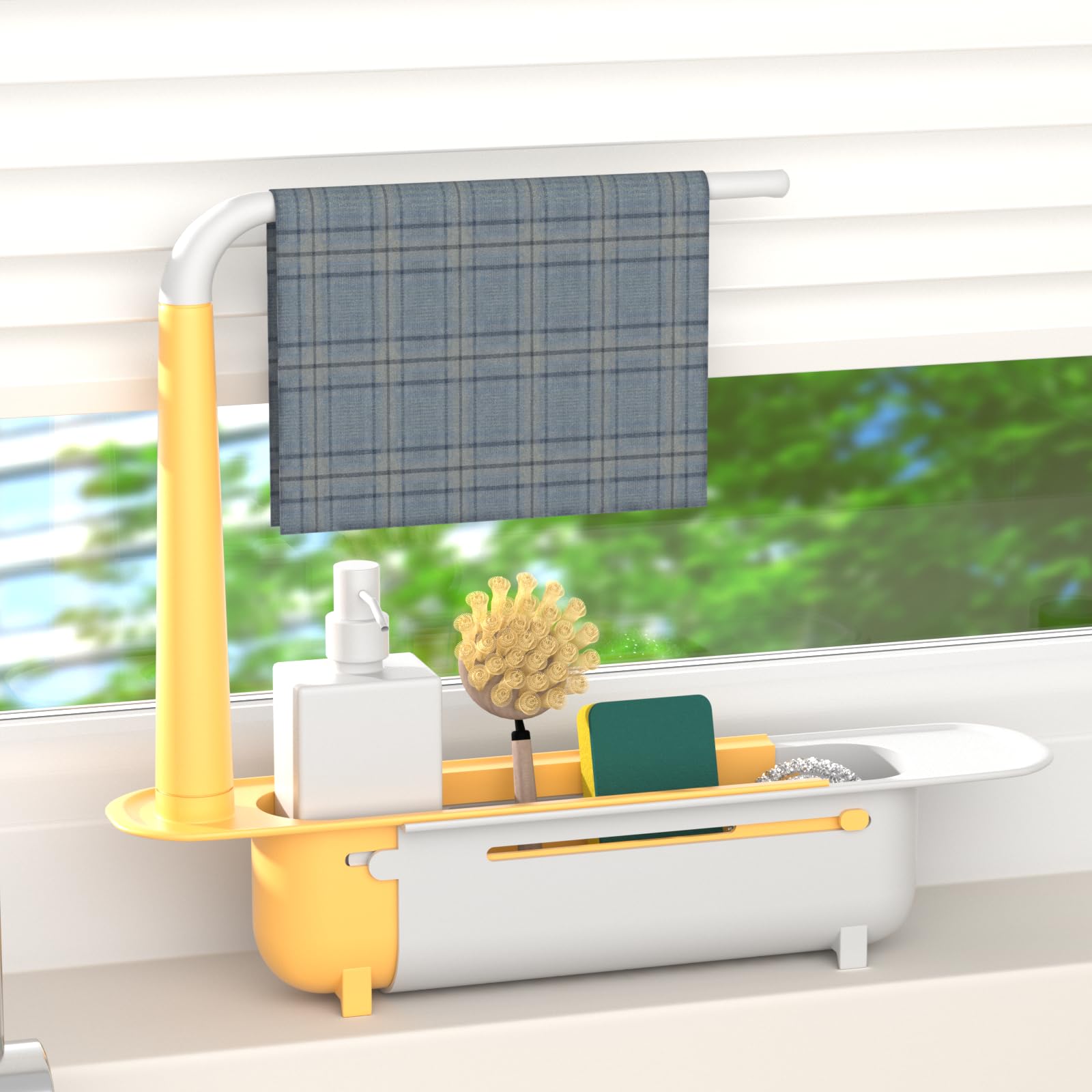 Adjustable Telescopic Sink Caddy Sponge Holder