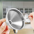 Stainless Steel Kitchen Funnel for Filling Bottles, Transferring Liquid, Oil, Juice, Milk