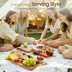 Carbonized Bamboo Cutting Boards for Kitchen Set