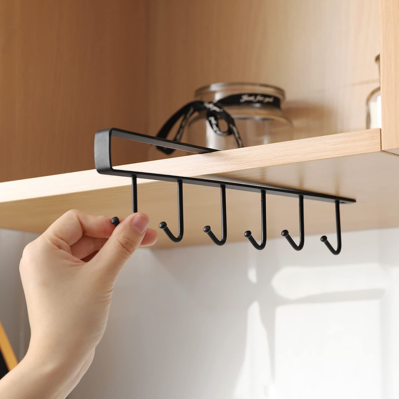 Multi-Purpose 6-Hook Under Shelf Organizer