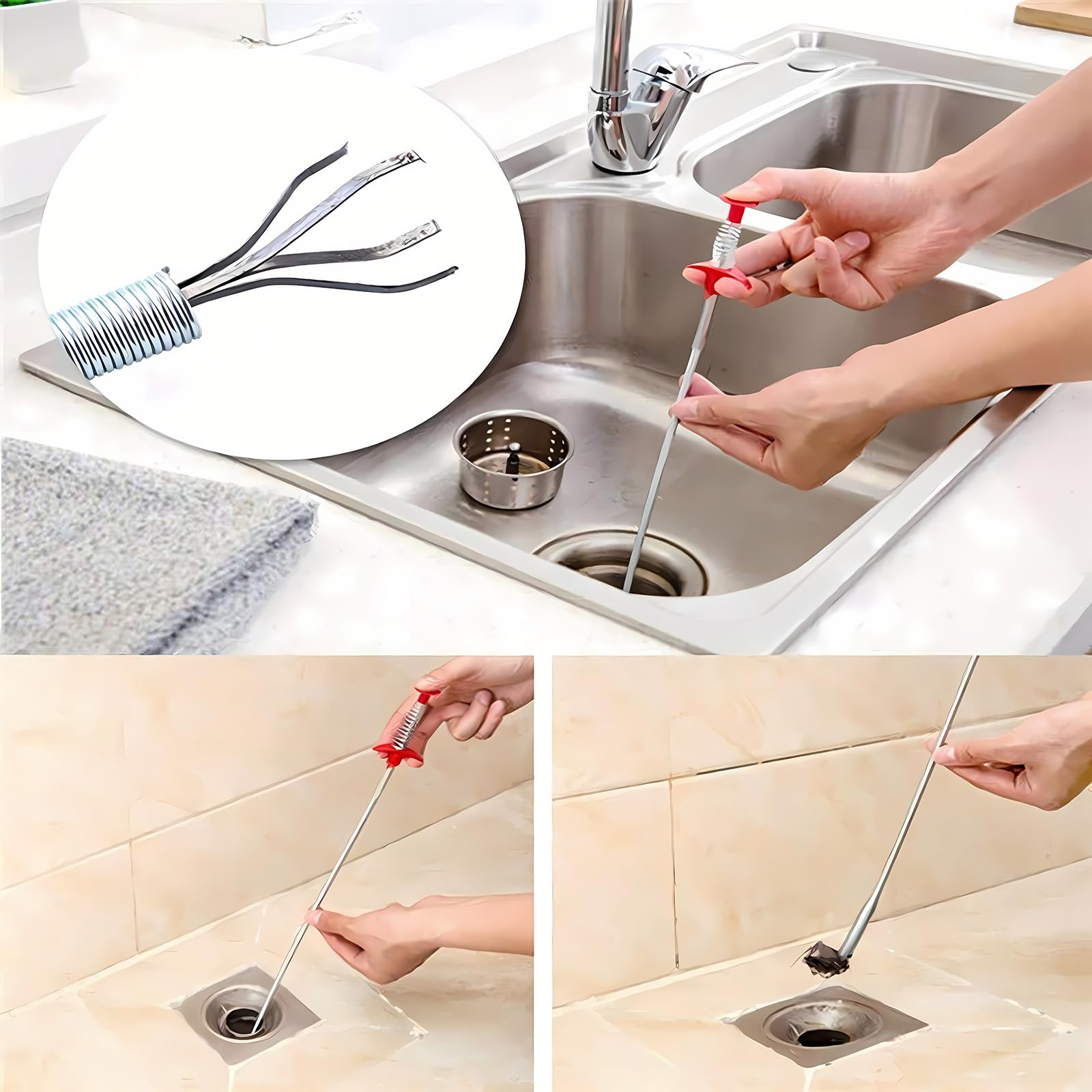 Drain Snake Clog Remover Cleaning Tool