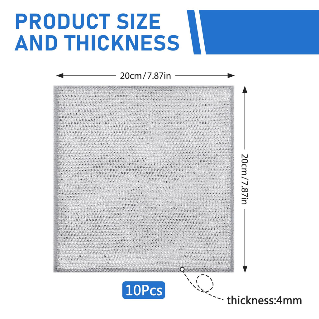 10PCS Non-Scratch Steel Wool Dishcloth Set