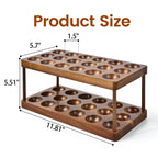 Solid Wood Egg Holder Rack Countertop Organizer