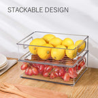 6PCS Stackable Refrigerator Organizer Bins