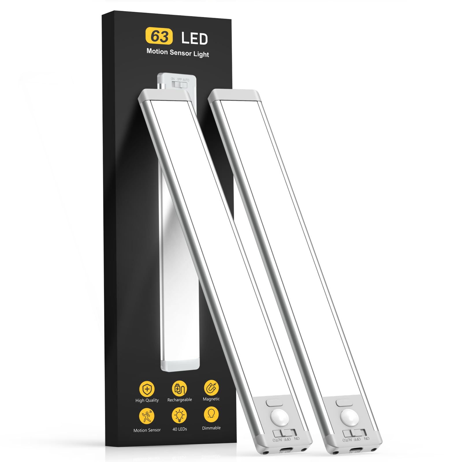 Rechargeable Motion Sensor Under Cabinet Lights (2PCS)