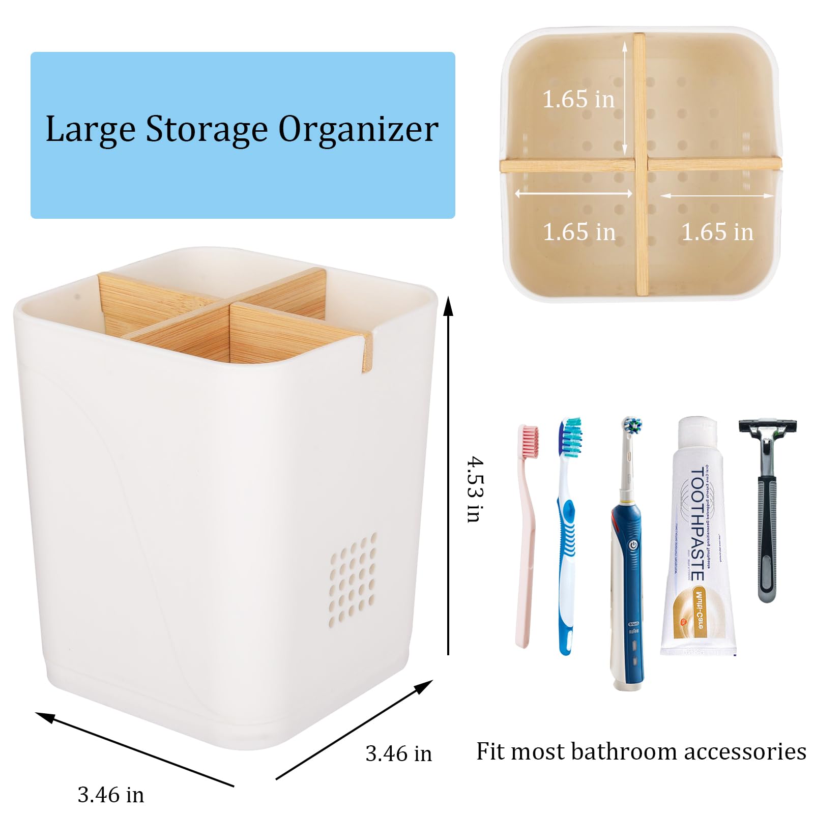 Toothbrush Holders Drainage for Bathrooms