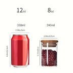 12PCS Glass Spice Jars with Bamboo Lids & Labels