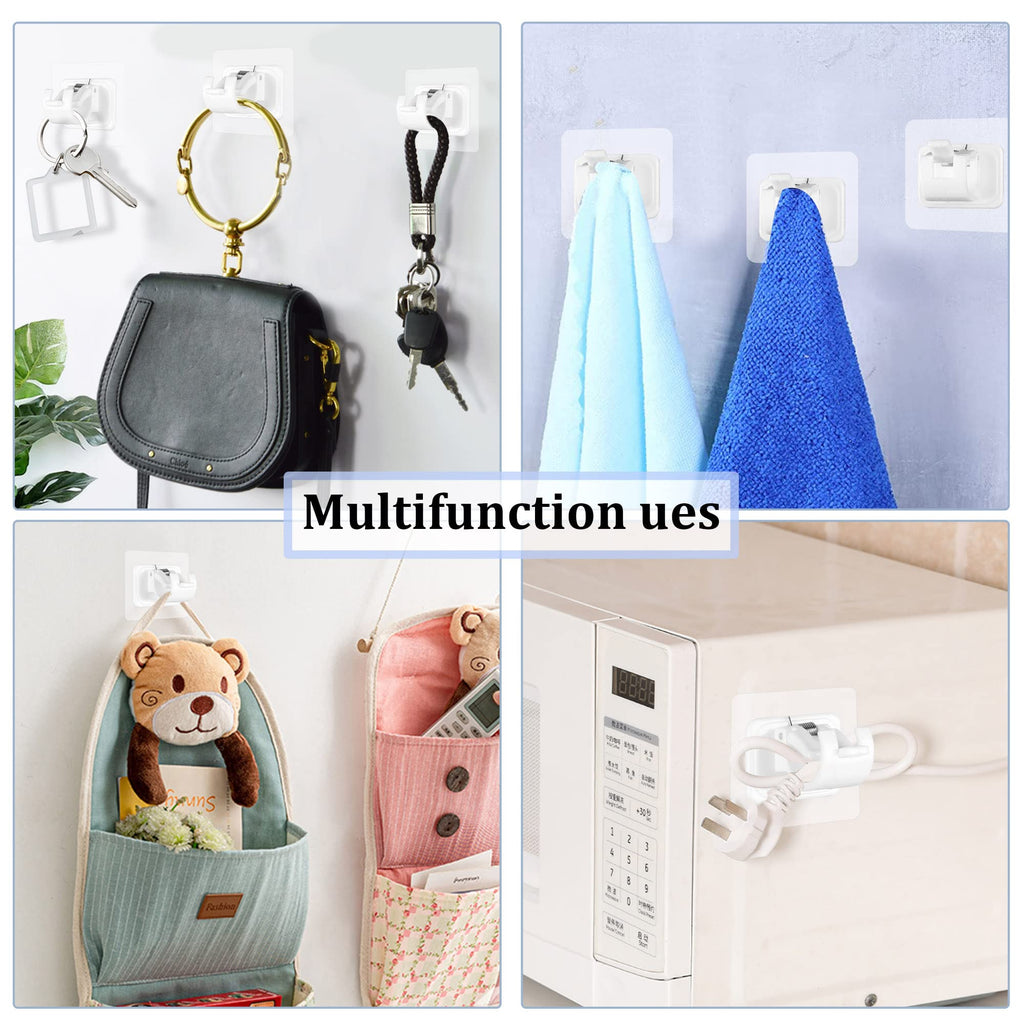 Self Adhesive No Drill Adjustable Curtain Rod Holder Hooks 8PCS